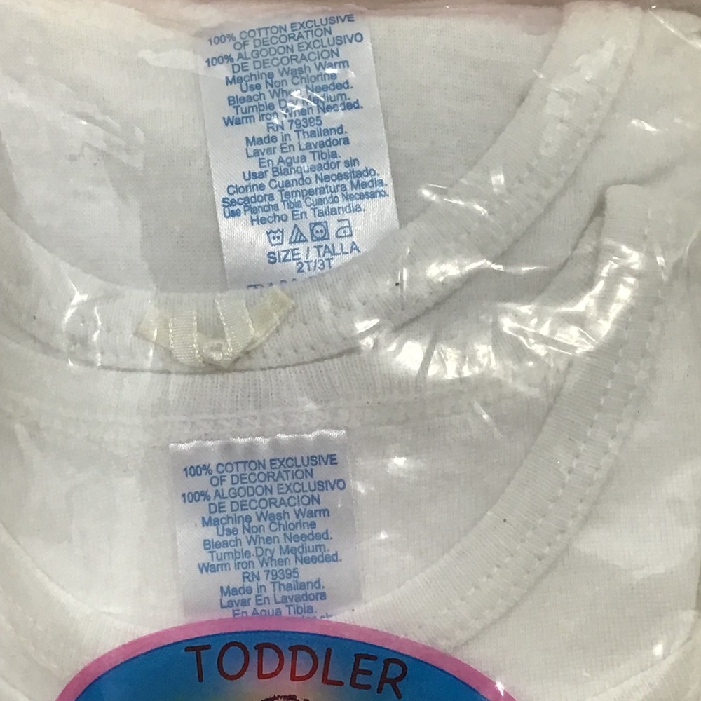 Dana Wear Toddler Undershirts 3‎ Pack White 100% Combed Cotton Size 2T/3T NIP - Picture 2 of 4